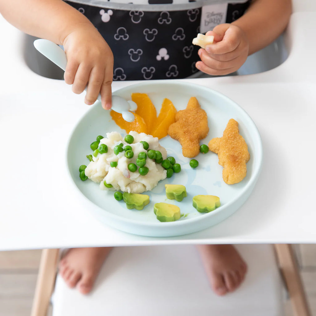 Bumkins Silicone Plate+Spoon Set:Disney Mickey Mouse