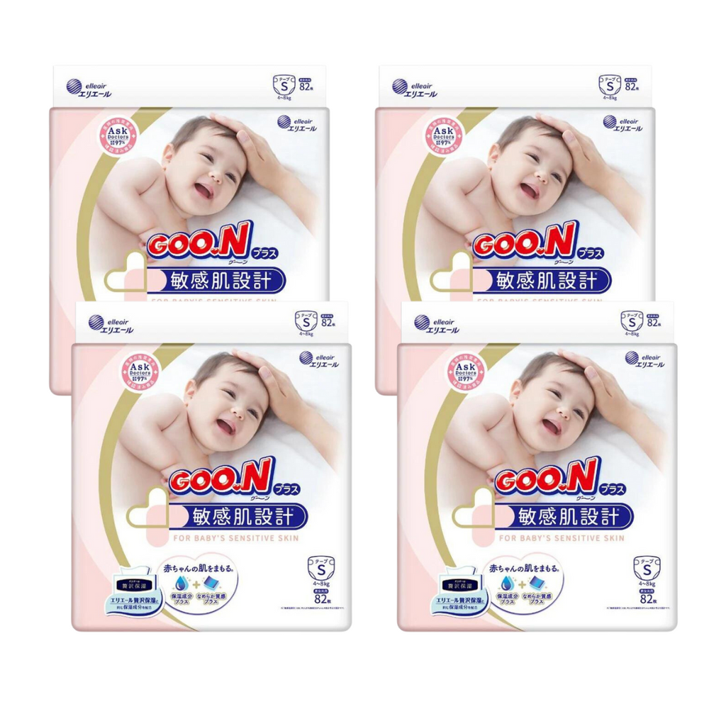 Goo.N Plus Sensitive Skin Diaper - Small - 4 Pack