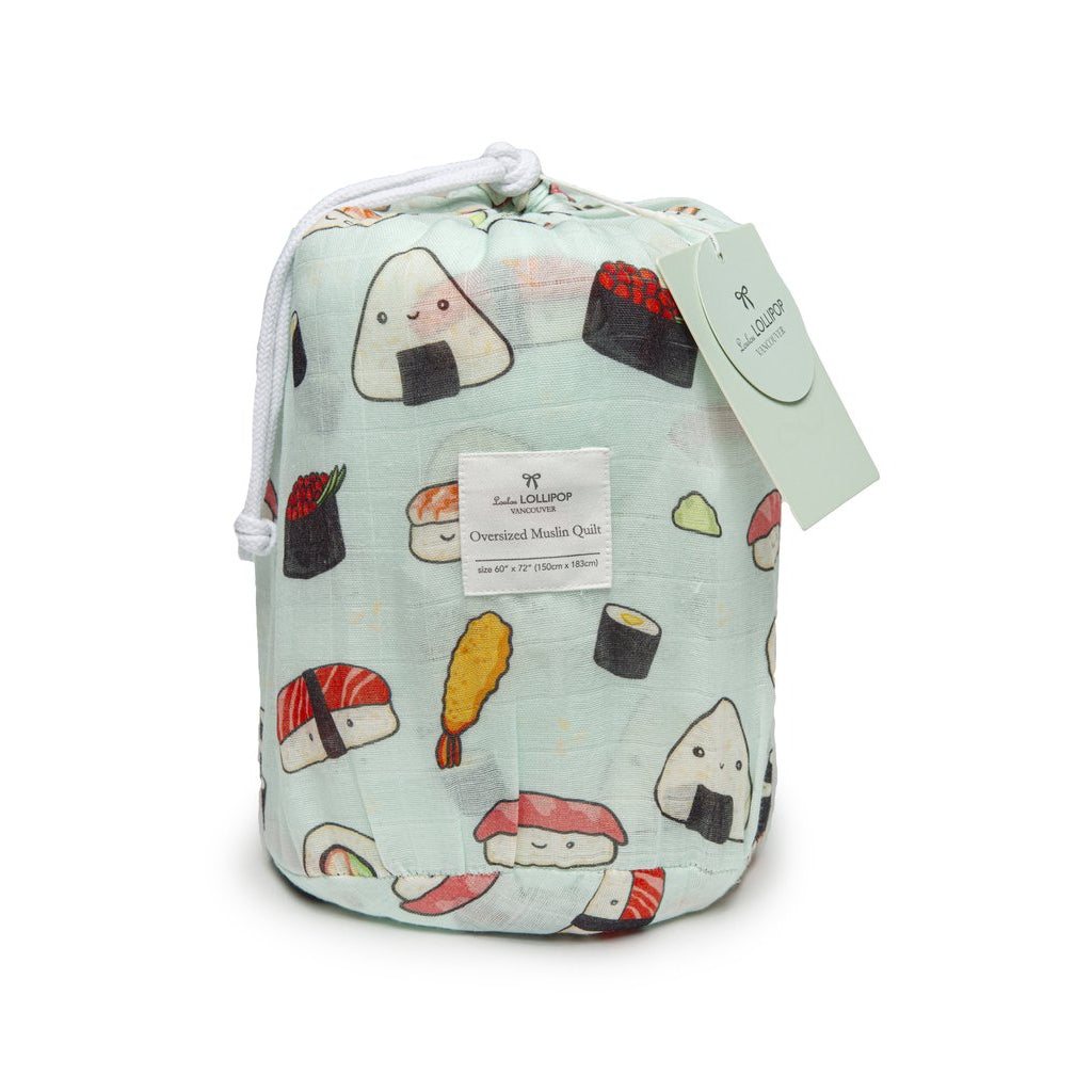 Loulou Lollipop Oversized Muslin Quilt - Sushi