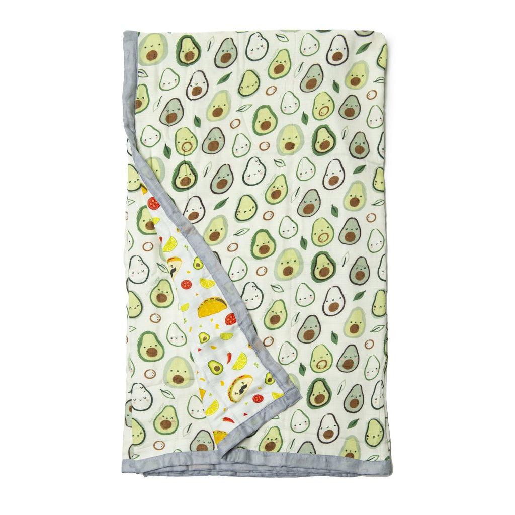 Loulou Lollipop Oversized Muslin Quilt - Avocado