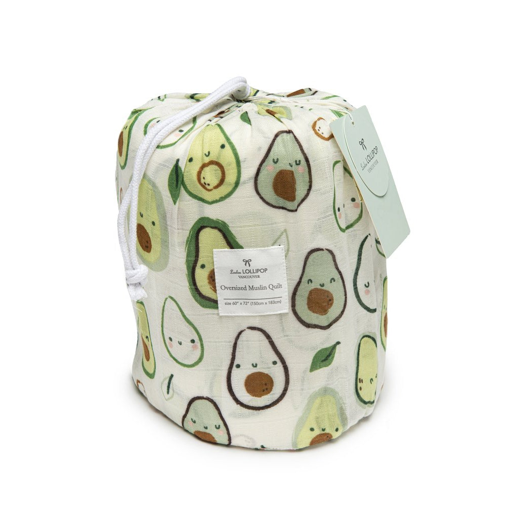 Loulou Lollipop Oversized Muslin Quilt - Avocado