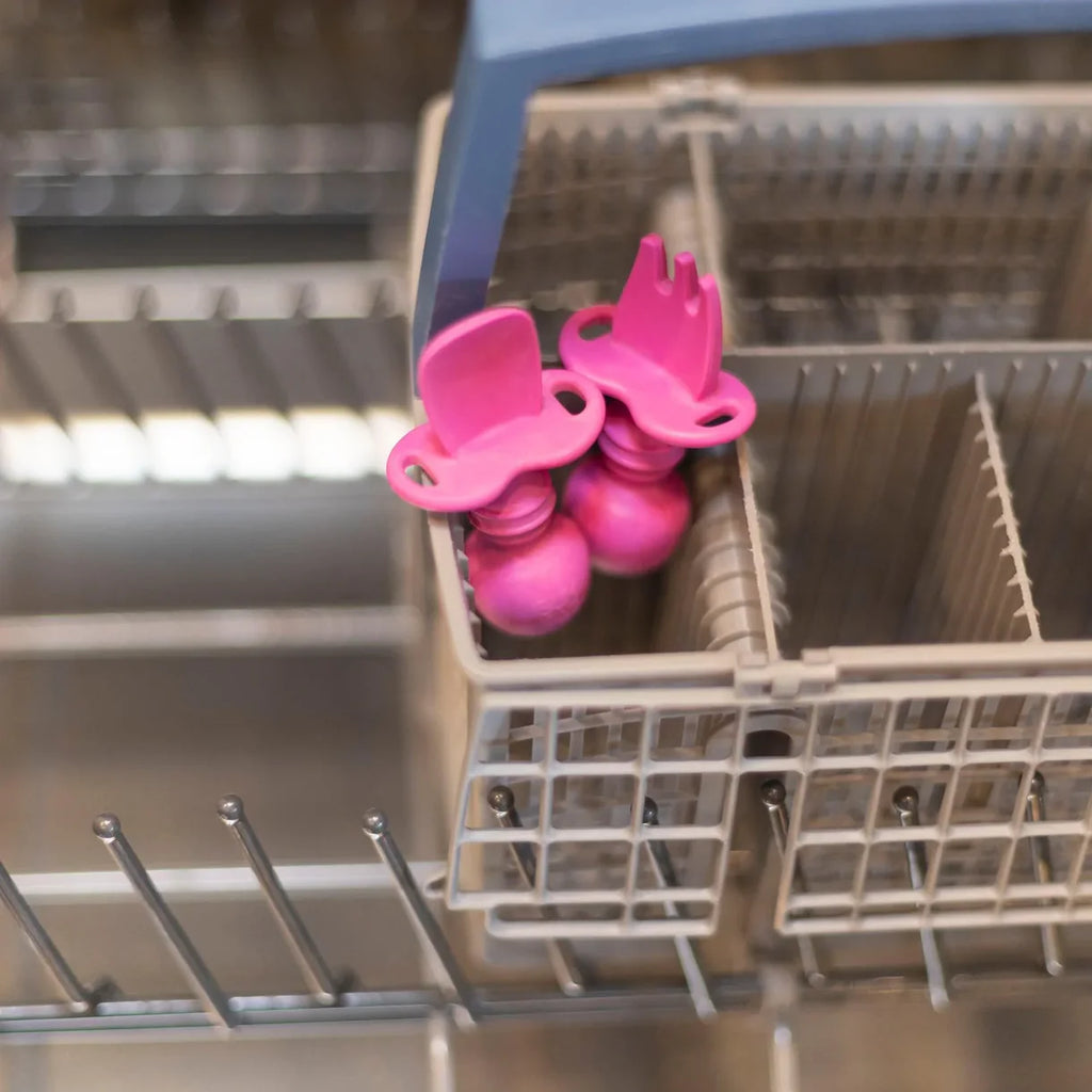 Bumkins Silicone Chewtensils - Fuchsia