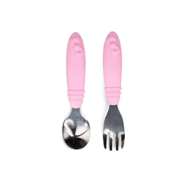 Bumkins Stainless Steel Spoon + Fork Hello Kitty