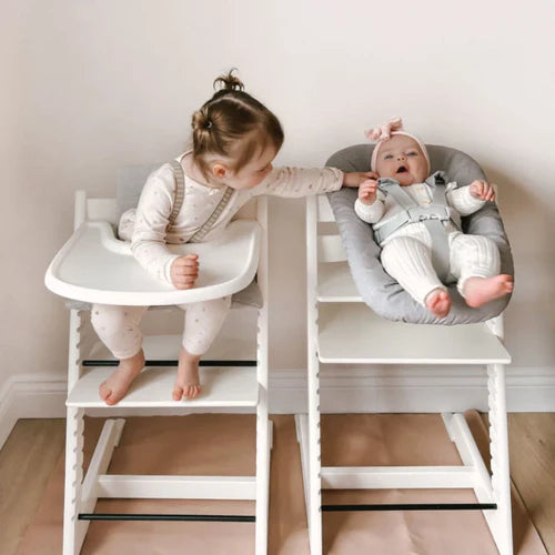 Stokke Tripp Trapp 2 Complete + Newborn Set - White/Nordic Grey