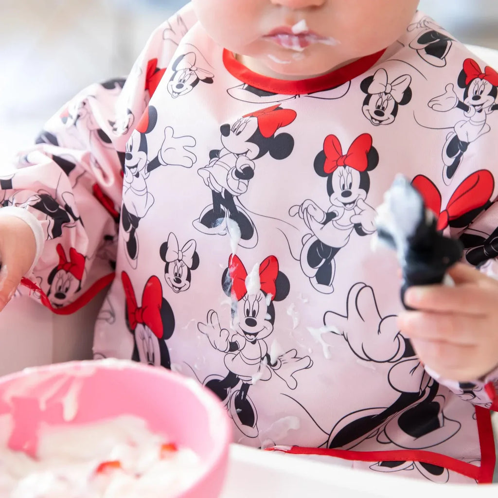 Bumkins Sleeved Bib - Disney Minnie Mouse