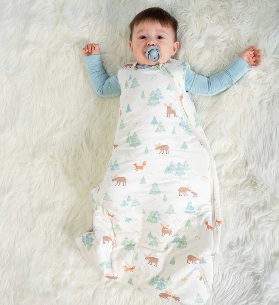 Silkberry Baby Bamboo Sleeping Sack 1.0 TOG - Moose Woods