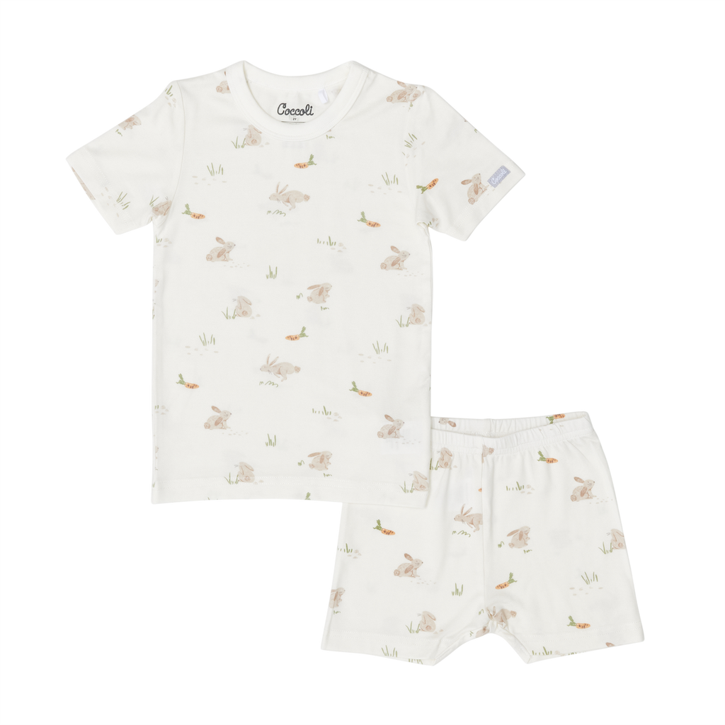 Coccoli Short Sleeve Modal Pyjama - Rabbits