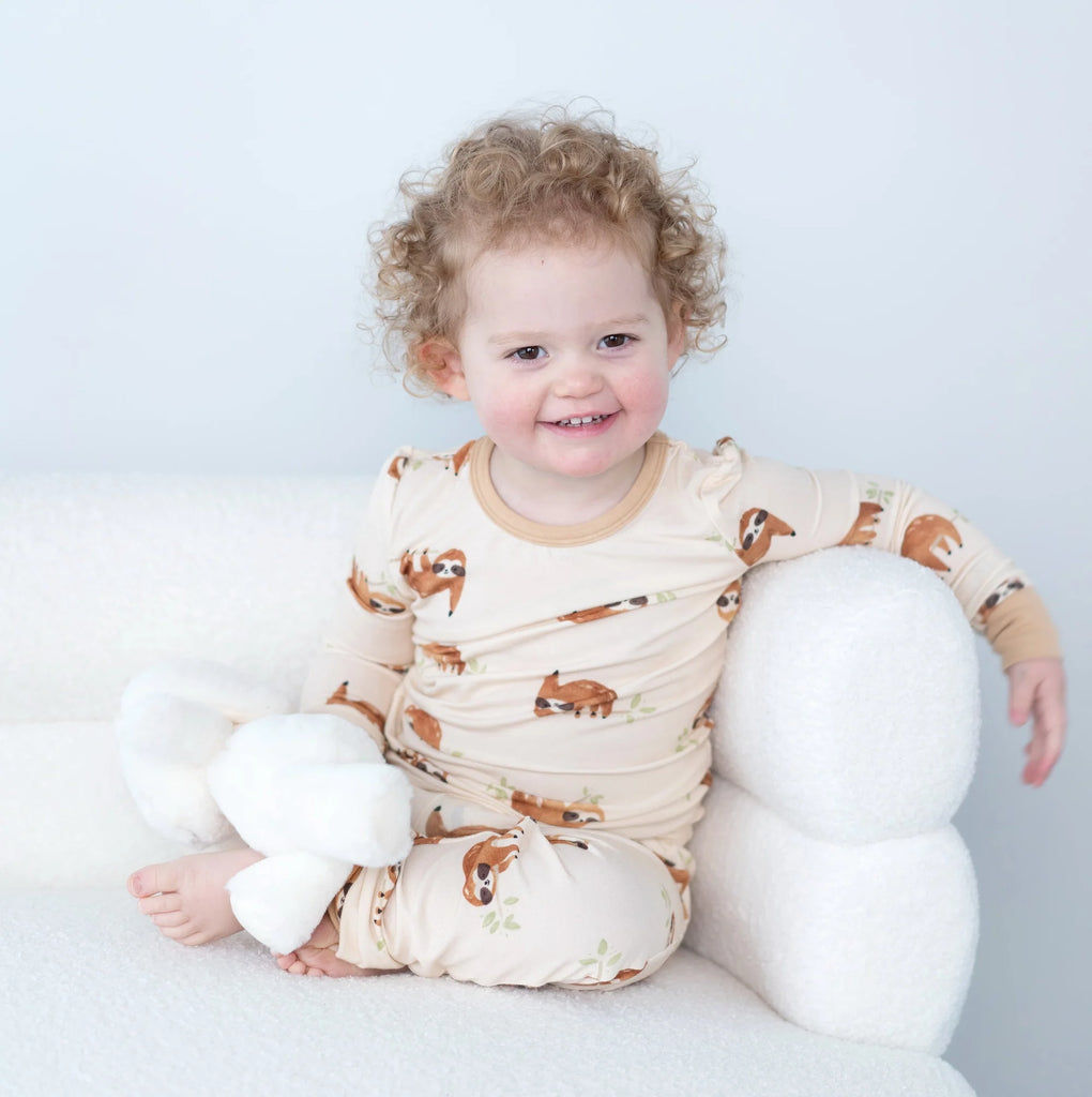 Silkberry Baby Long Sleeve Pajama Set - Sleepy Sloth