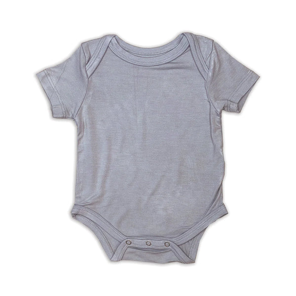 Silkberry Baby Bamboo Short Sleeve Onesie - Shadow –