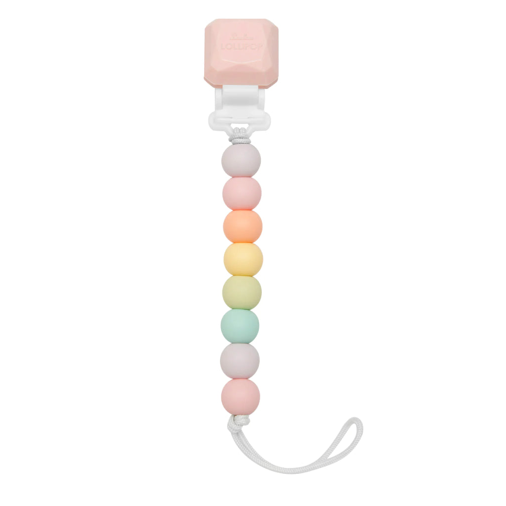 Loulou Lollipop Lolli Gem Pacifier Clip - Cotton Candy