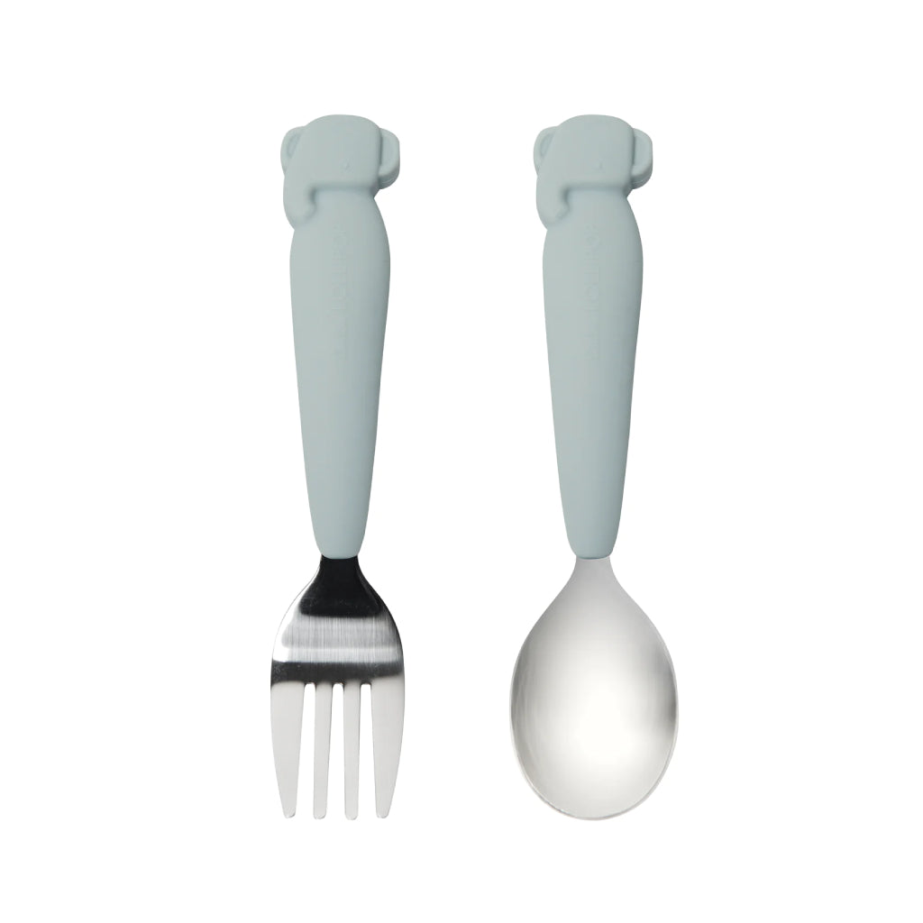 Loulou Lollipop Big Kid's Spoon/Fork Set - Elephant