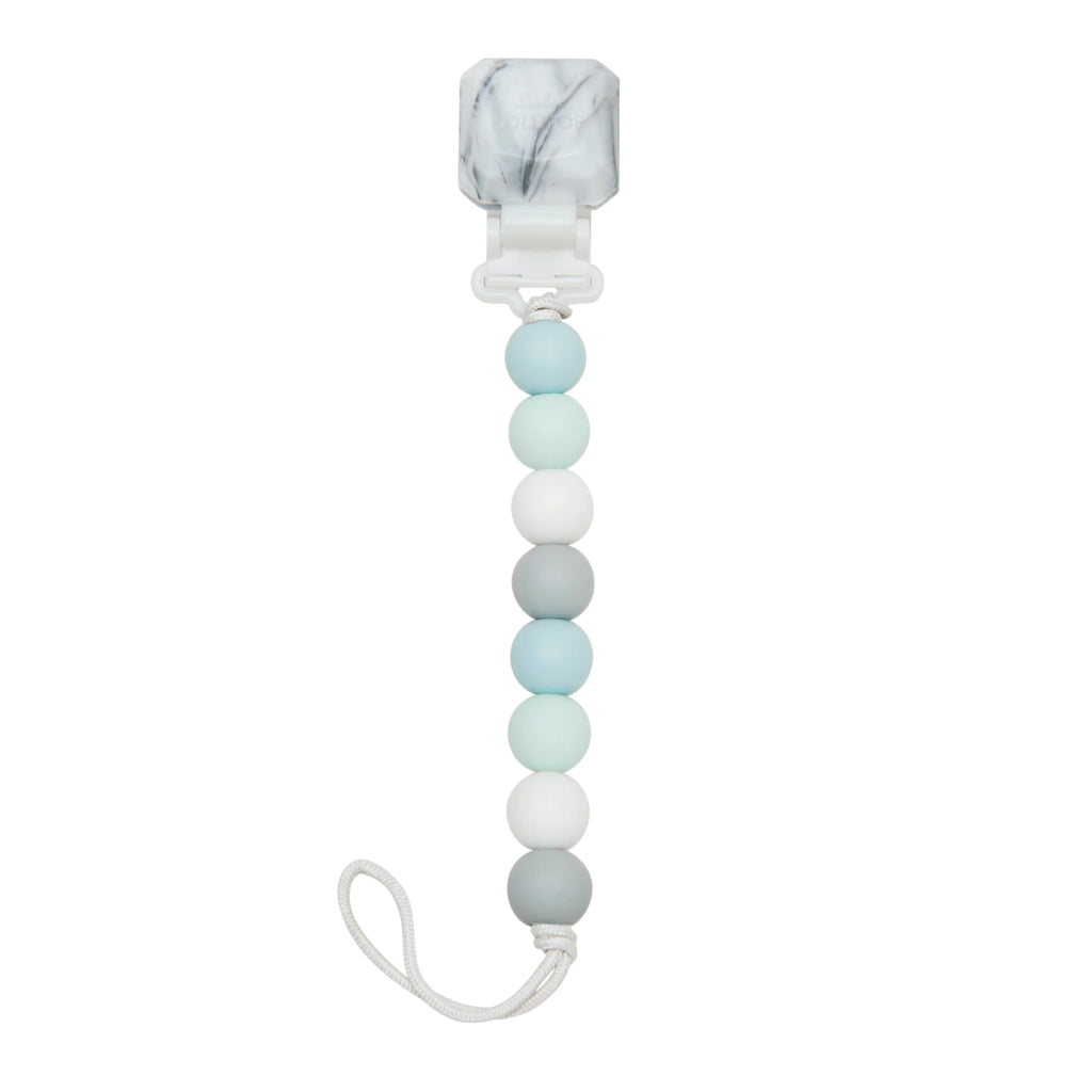 Loulou Lollipop Lolli Gem Pacifier Clip - Blue Mint