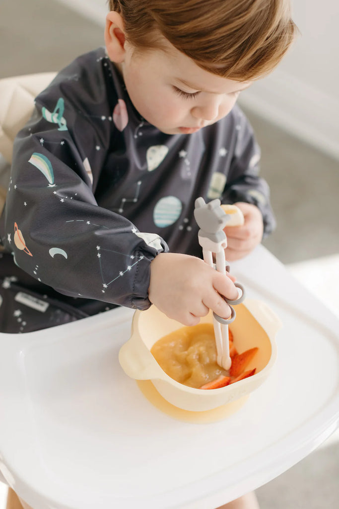 Loulou Lollipop LongSleeve Waterproof Bib - Planets