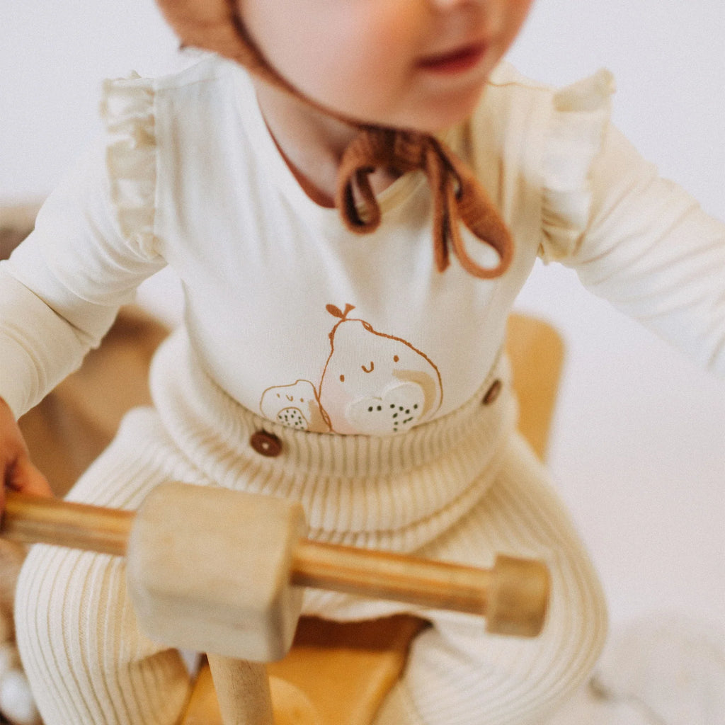 Souris Mini Long Sleeve Bodysuit - Papaya Duo