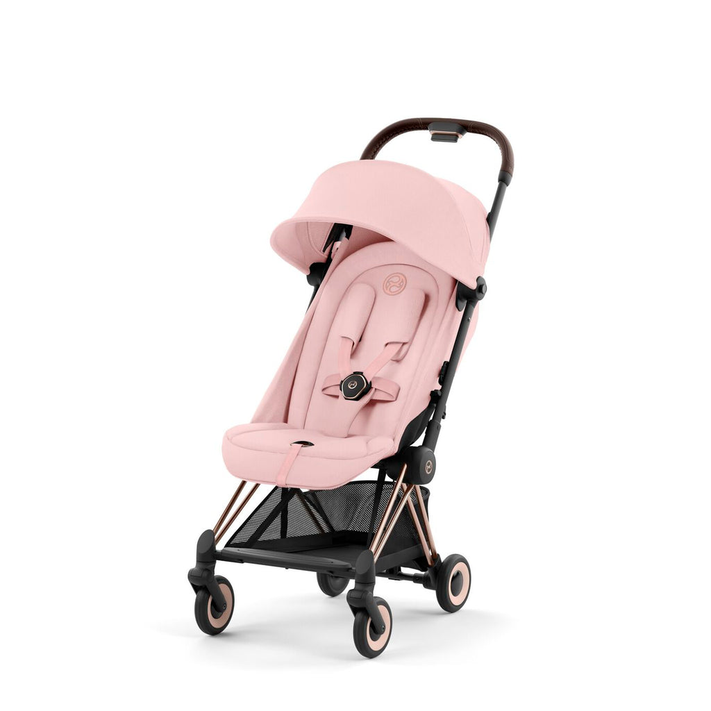 Cybex Coya Ultra-compact Stroller Rosegold Frame - Peach Pink