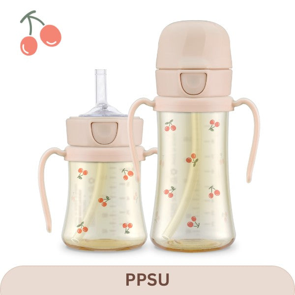 Grosmimi PPSU Straw CUP 300ml - Sweet Peach