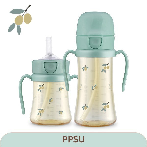 Grosmimi PPSU Straw CUP 300ml - Olive