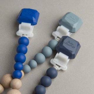 Loulou Lollipop Colour Pop Silicone Pacifier Clip - Vintage Indigo