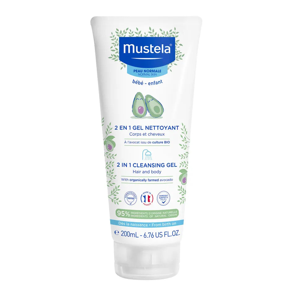 Mustela 2 in 1 Cleansing Gel 200ml (Normal Skin)