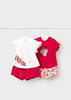 Mayoral Newborn Girl Set - Rojo(Flower)