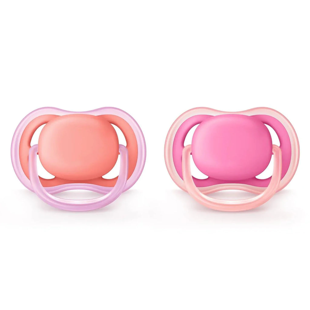 Avent Ultra Air Pacifier 2pk - Pink/Rose 6-18M