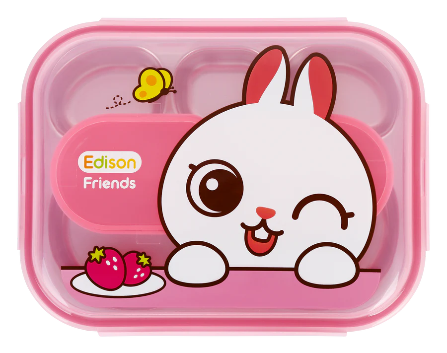 Edison Friends Lunch Box w/ Pouch - Rabbit