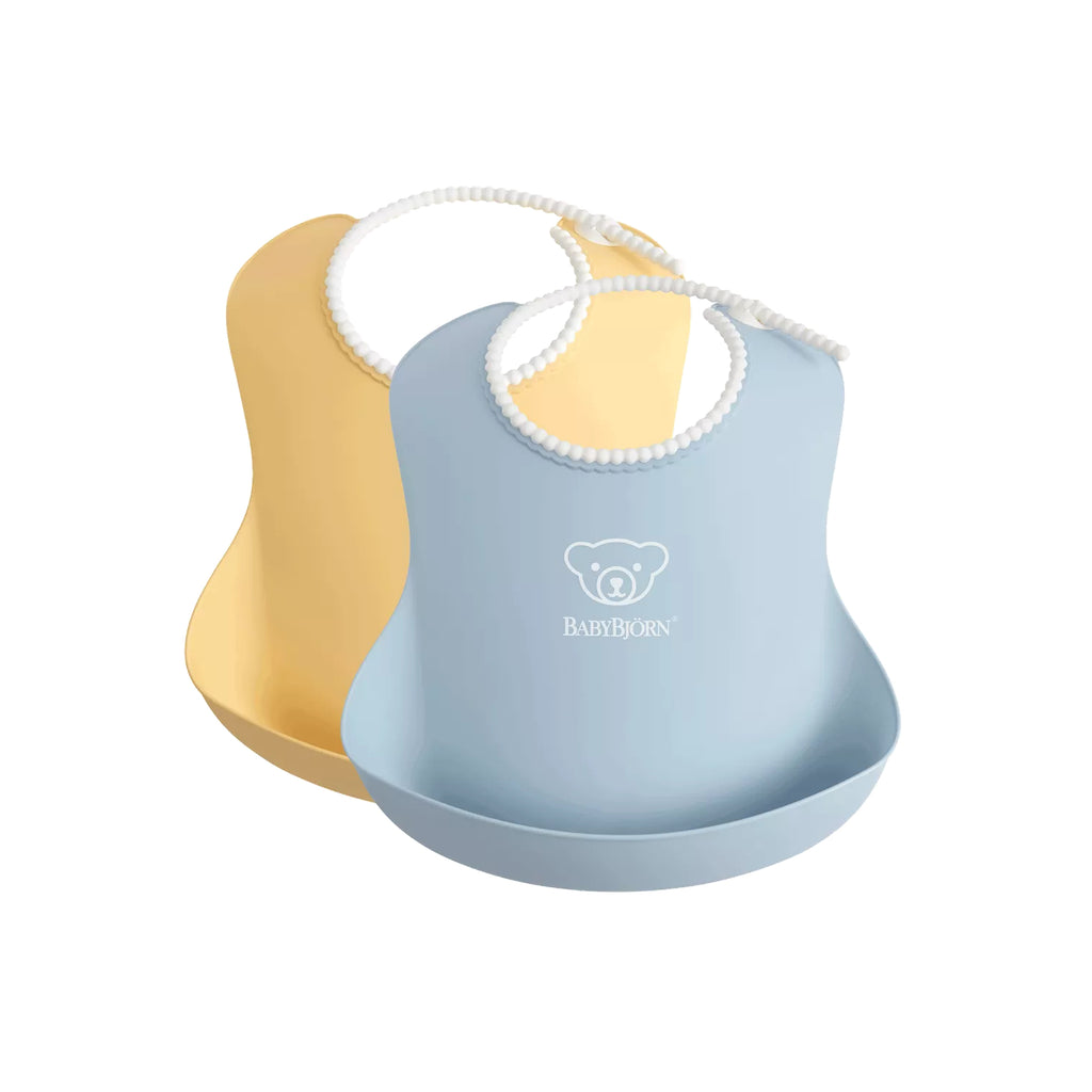 Babybjorn Baby Bib Powder 2pk - Yellow/Blue