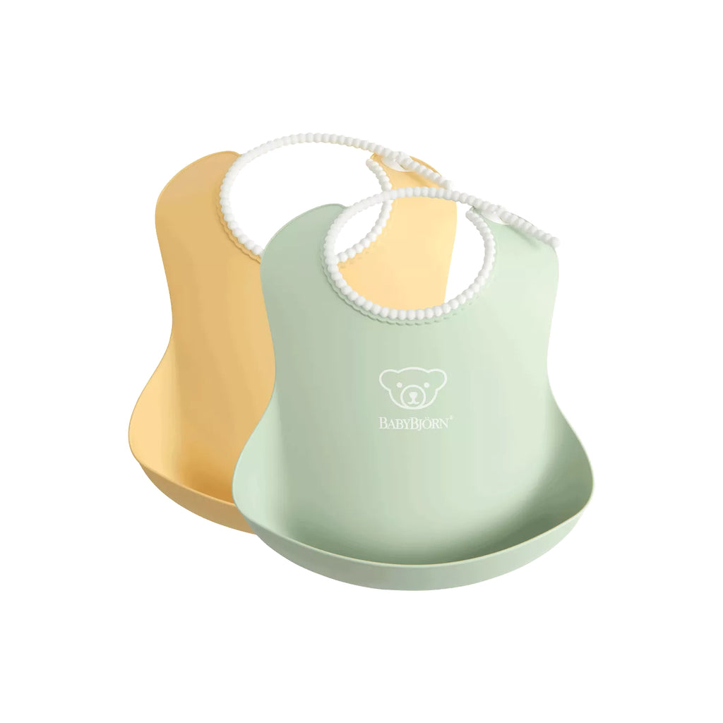 Babybjorn Baby Bib Powder 2pk - Yellow/Green