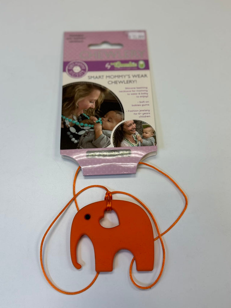 Woombie Chewlery Teether Elephant - Orange