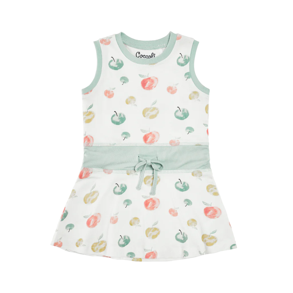 Coccoli Modal Sleeveless Dress - Cream Apple
