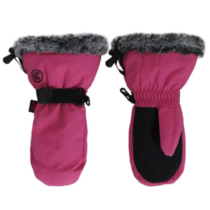 Calikids Waterproof Mitten Faux Fur Cuff - Cabaret