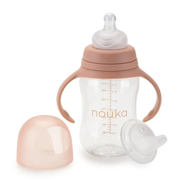 Nouka Transitional Baby Bottle 8oz - Soft Blush 0M+