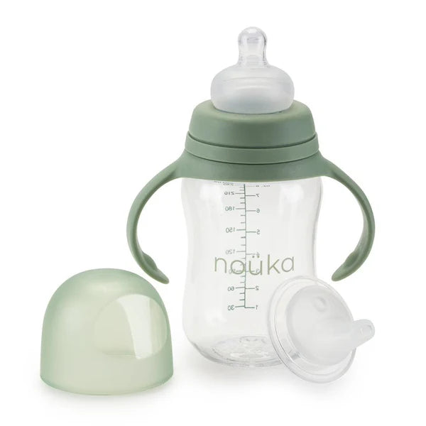 Nouka Transitional Baby Bottle 8oz - Moss 0M+