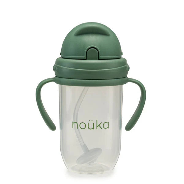 Nouka Non-Spill Weighted Straw Cup 9oz - Fern 6M+