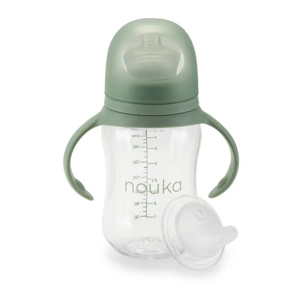 Nouka Transitional Baby Bottle 8oz - Moss 0M+