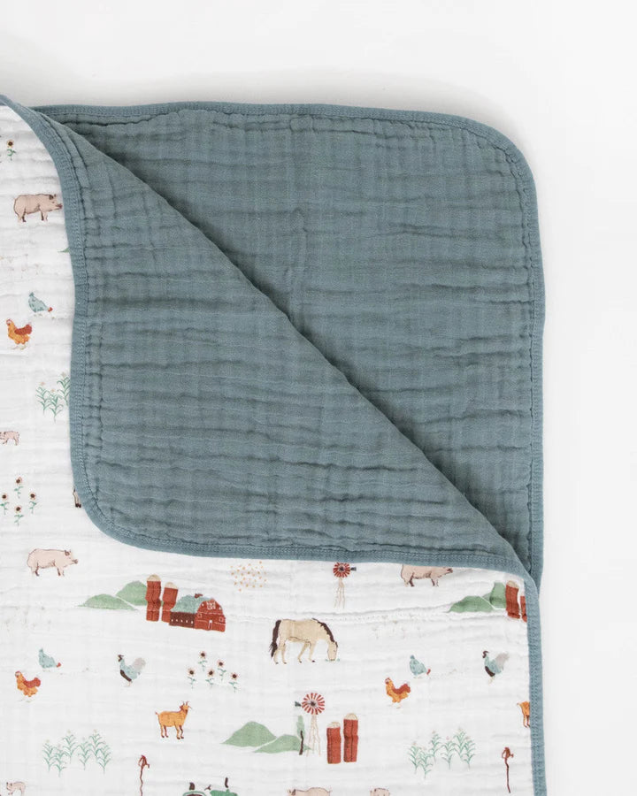 Little Unicorn Original Cotton Muslin Quilt - Farmyard