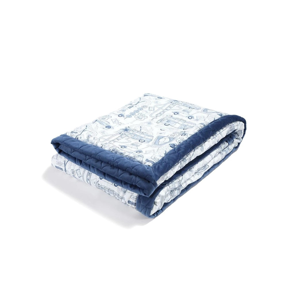 La Millou Adult Blanket 140*200cm - Route 66 Harvard Blue