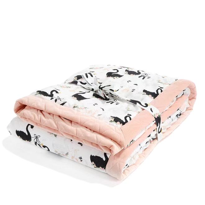 La Millou Adult Blanket 140*200cm - Moonlight Swan Powder Pink