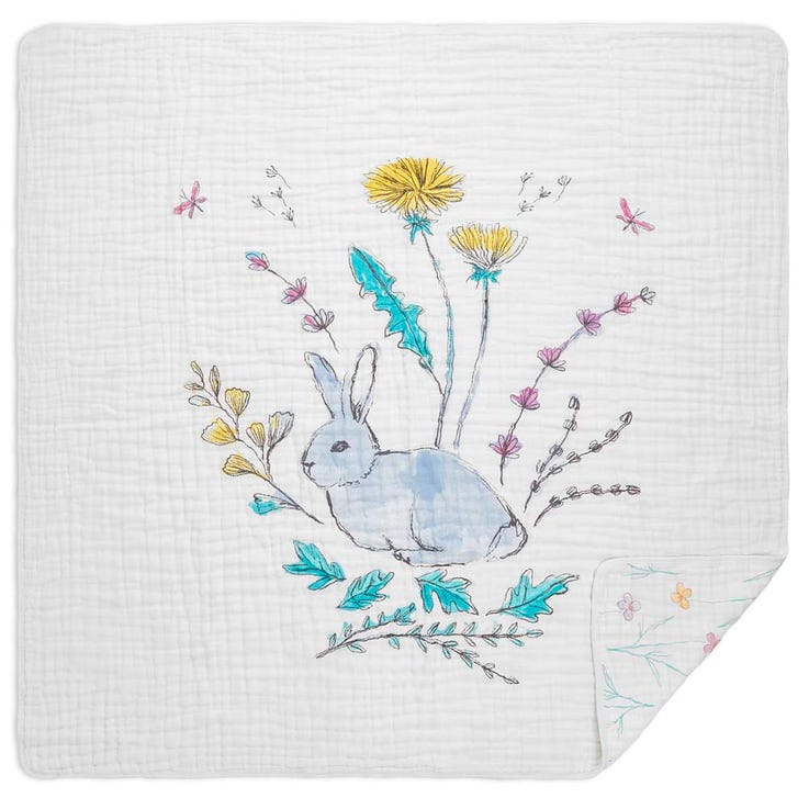 Aden + Anais Classic Dream Blanket - Forest Fantasy Engineered Rabbits