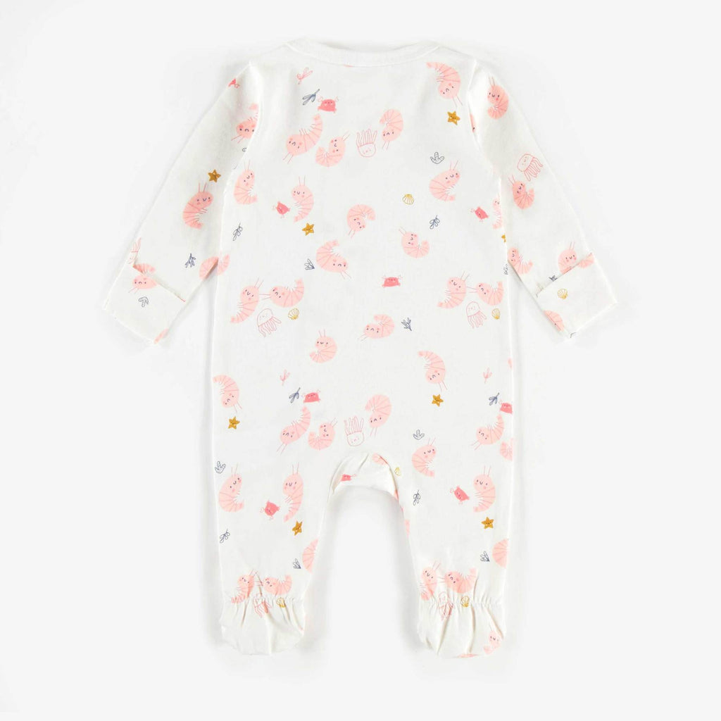 Souris Mini Pattern Pyjamas White Pink Shrimp S21L3007L-18