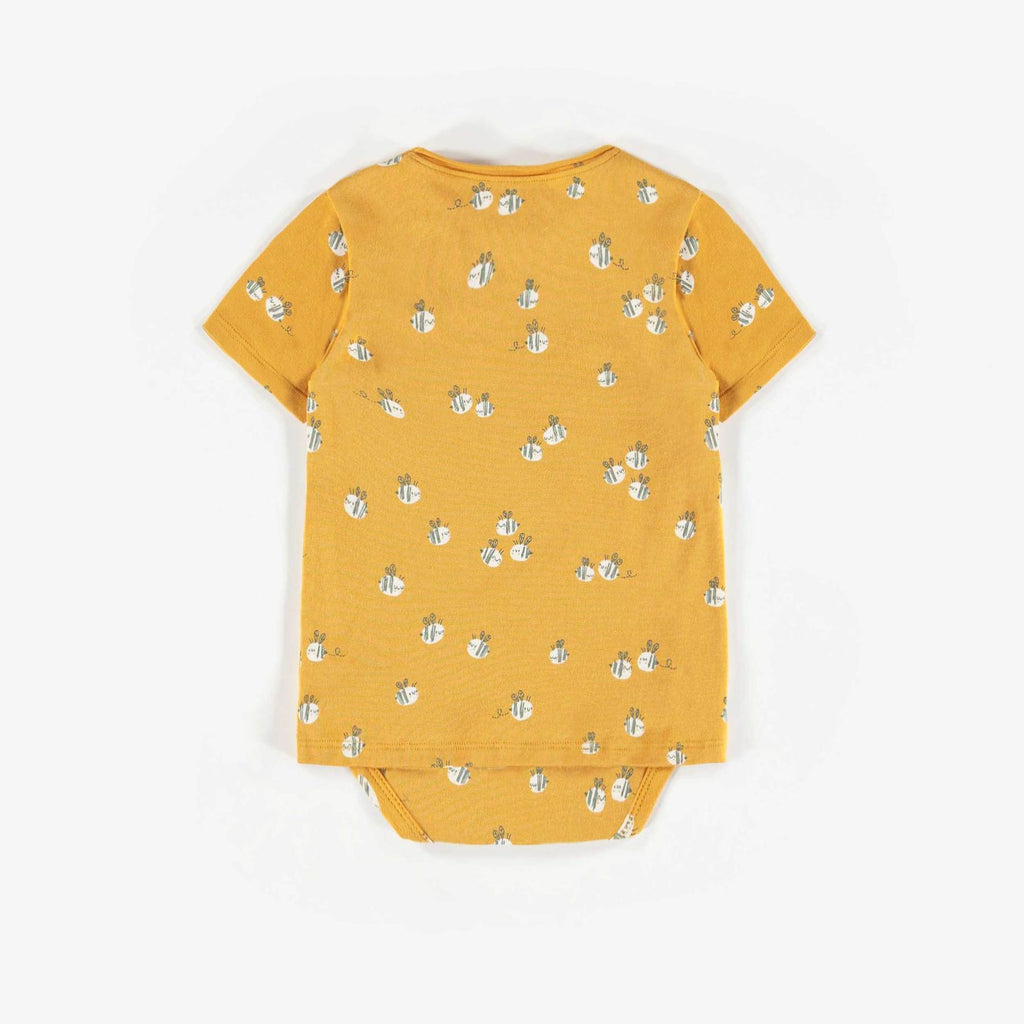 Souris Mini Organic Patterned Bodysuit T-Shirt - Yellow S21L3303L-89