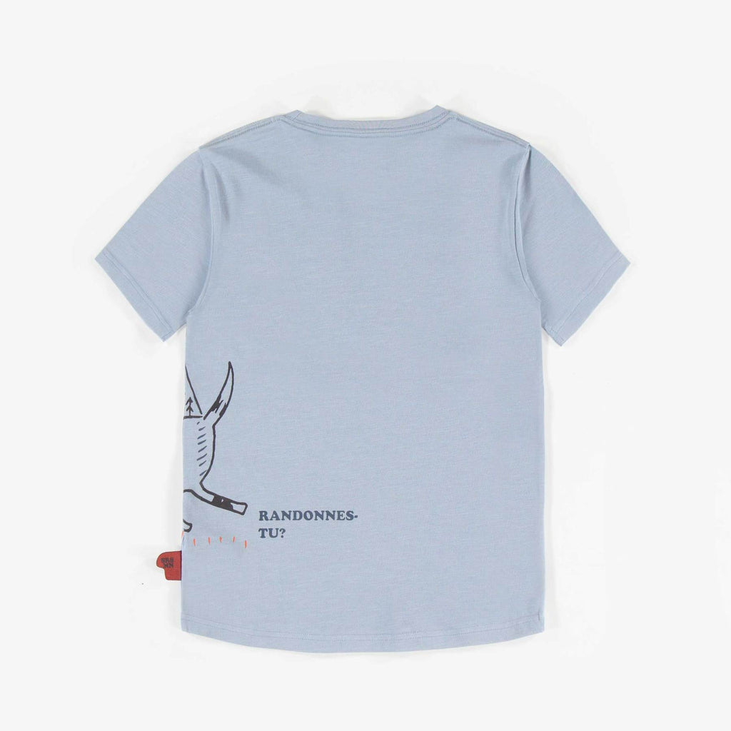 Souris Mini Stretch Jersey T-Shirt with Illustrations - Blue S21C3305C-41