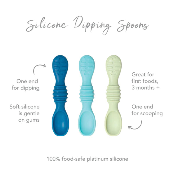 Bumkins Silicone Dipping Spoons 3pk - Gumdrop
