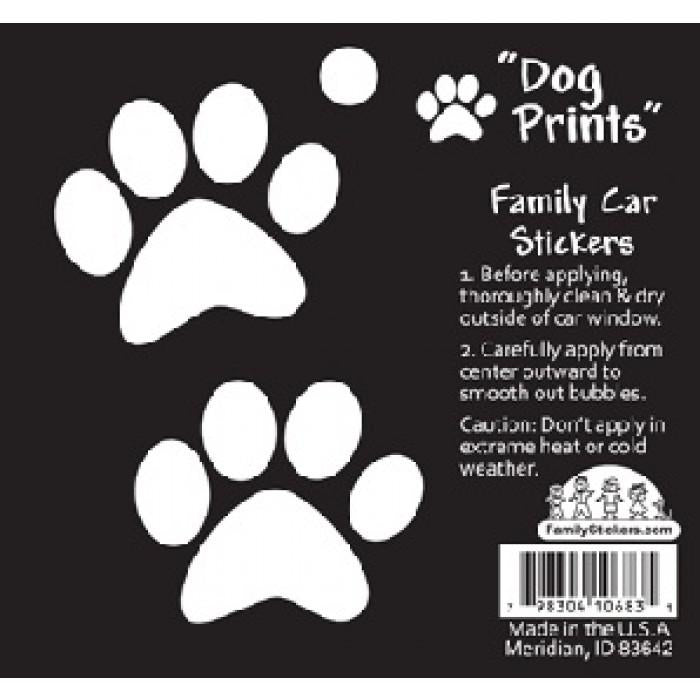 Family Car Stickers Black&White - Dog Prints