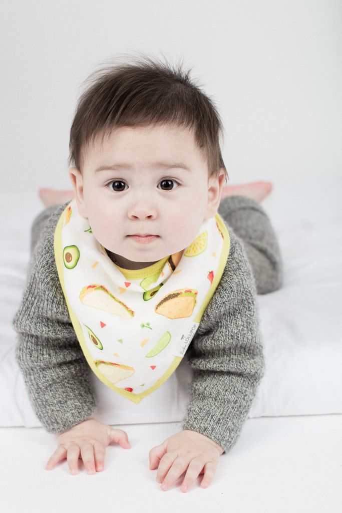 Loulou Lollipop Bandana Bib Set - Avocado