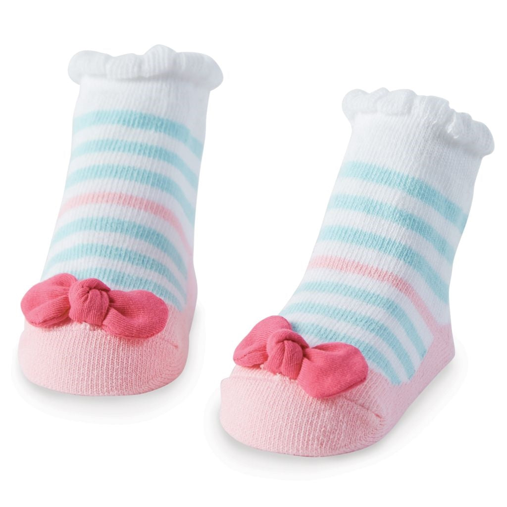 Mudpie Socks Blue Stripe Bow 11040043