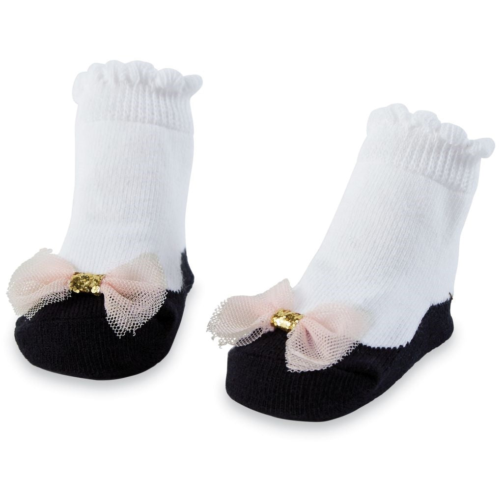 Mudpie Socks Mesh Bow Black Shoe 11040065