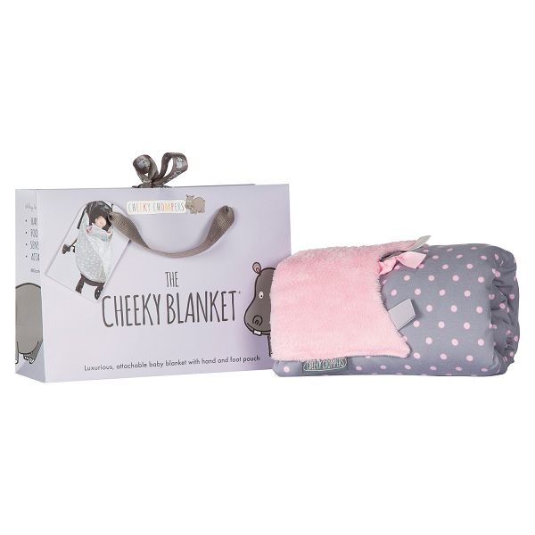 Cheeky Chompers Cheeky Blanket - Polka Dot Pink