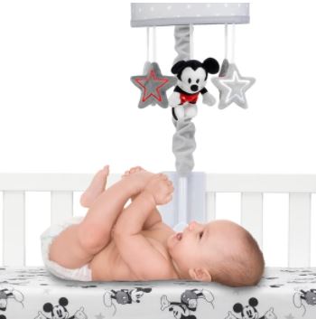 Lambs & Ivy Disney Baby Magical Mickey Mouse Musical Baby Crib Mobile - Gray 598018