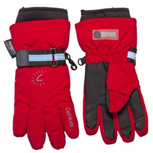 Calikids Waterproof Gloves Red - 4-6 years